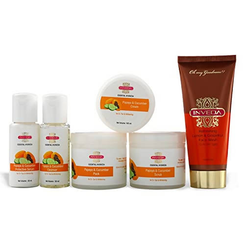 Inveda Papaya & Cucumber Facial kit | Grocsy