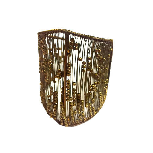 Tiaraa Golden Antique Beaded Fashion Bracelet