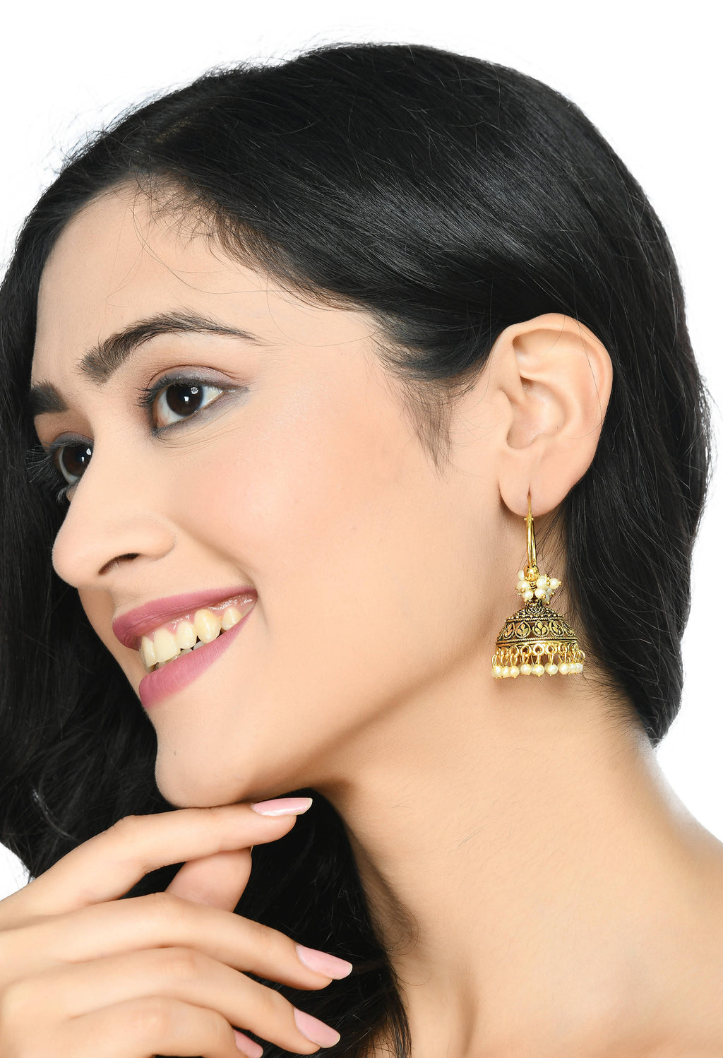 Mominos Fashion Johar Kamal Designer Golden Color Jhumkas | Grocsy