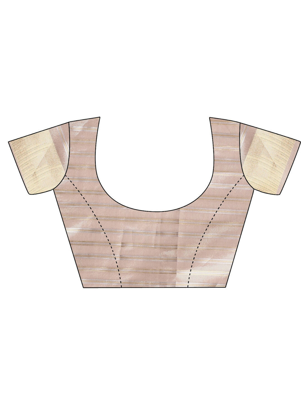 Shree Shyam Fashion Organza Peach Saree | Grocsy