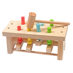 Nesta Toys Wooden Pounding Bench Toy with Hammer, Montessori Toy for Babies & Toddlers (1+ Years), STEAM Toddler Toy | Grocsy