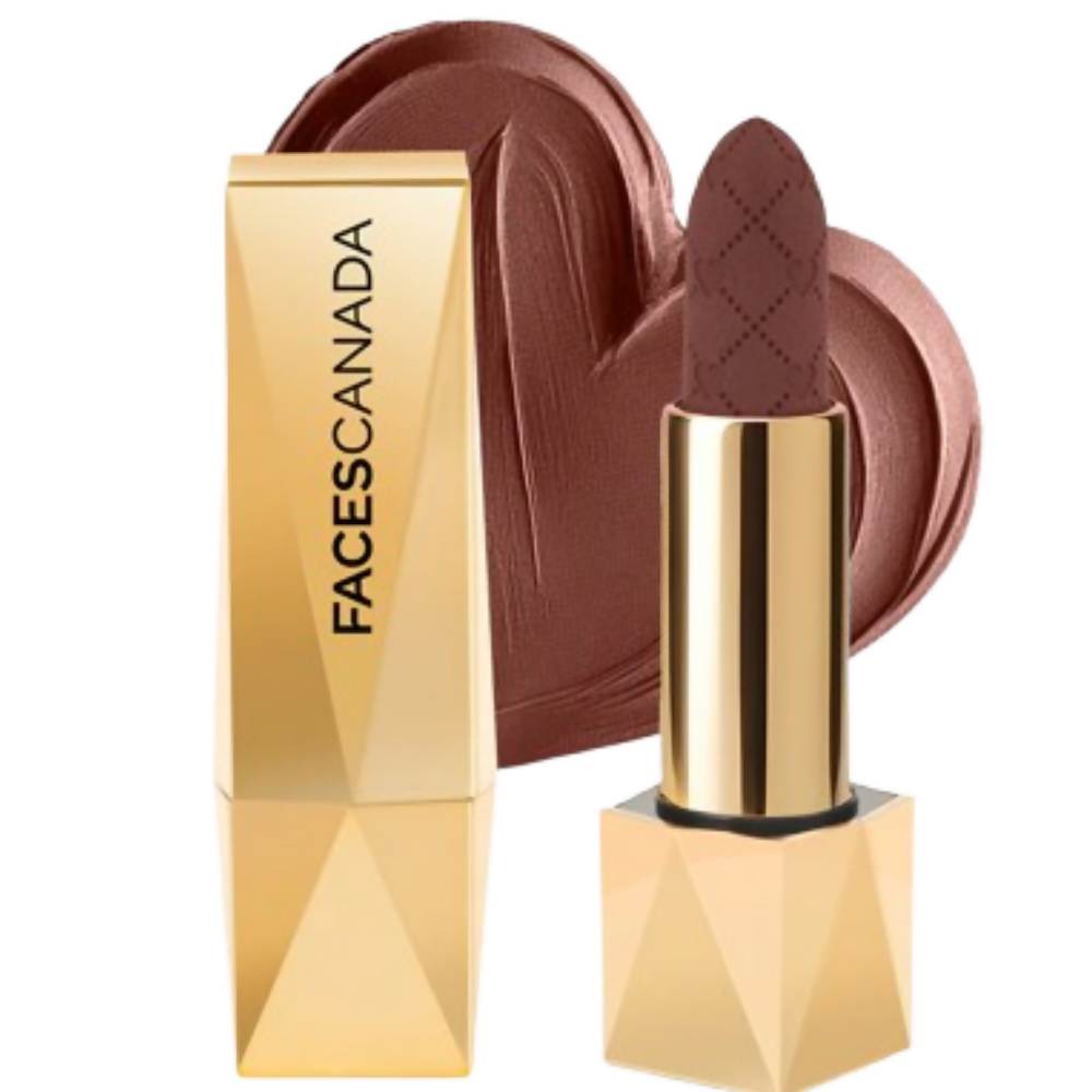 Faces Canada Comfy Silk Obsession Lipstick - Bold Brown 07 | Grocsy