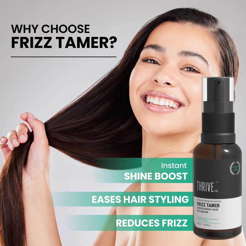 ThriveCo Frizz Tamer Smoothening Hair Oil Serum | Grocsy