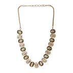 Double Mufli (peanut) Meenakari and Diamond Neckpiece (Gold) - Ruby Raang | Grocsy