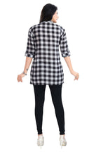 Snehal Creations Rayon Black White Checks Short All Over Print | Grocsy