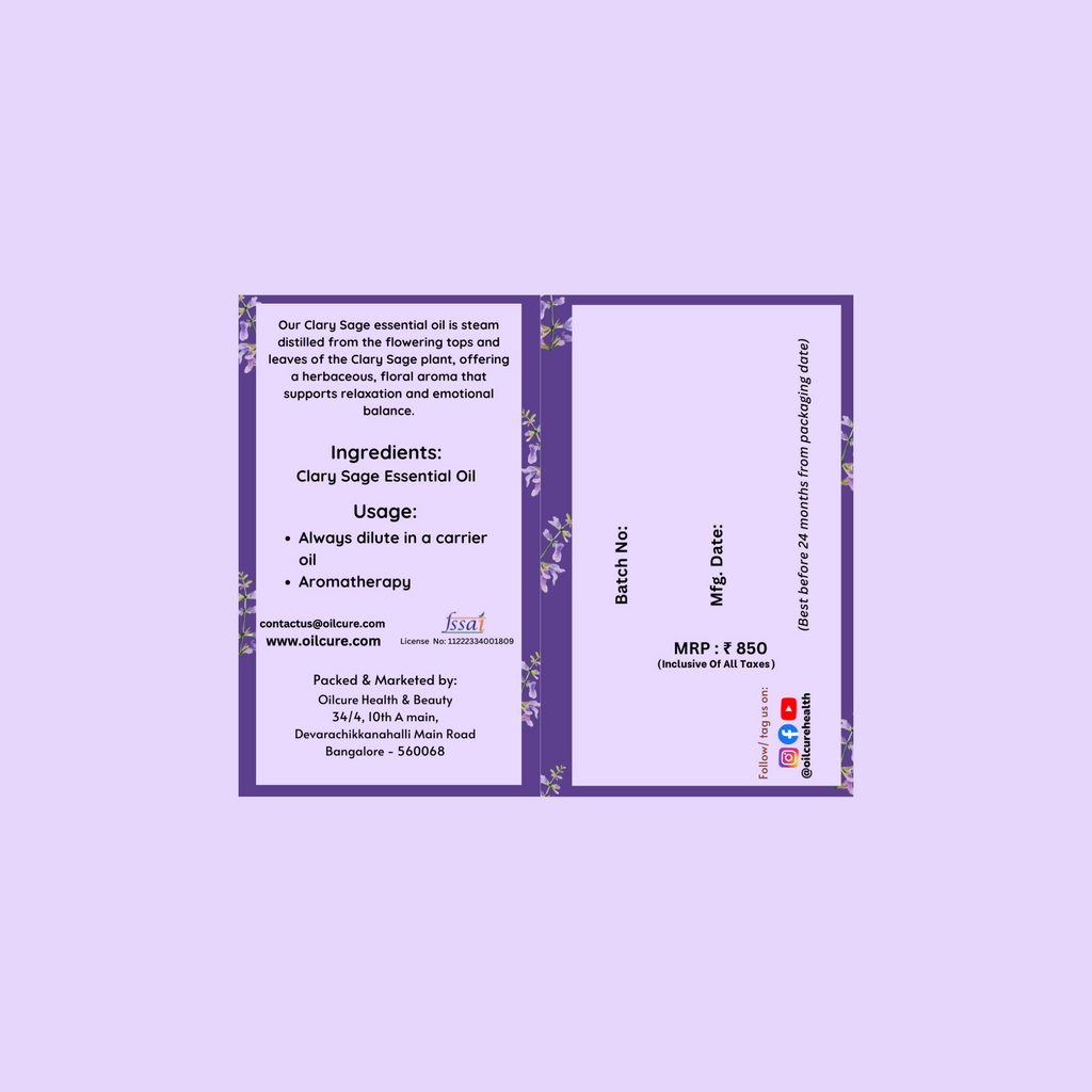 Oilcure Clary Sage Essential Oil | Grocsy
