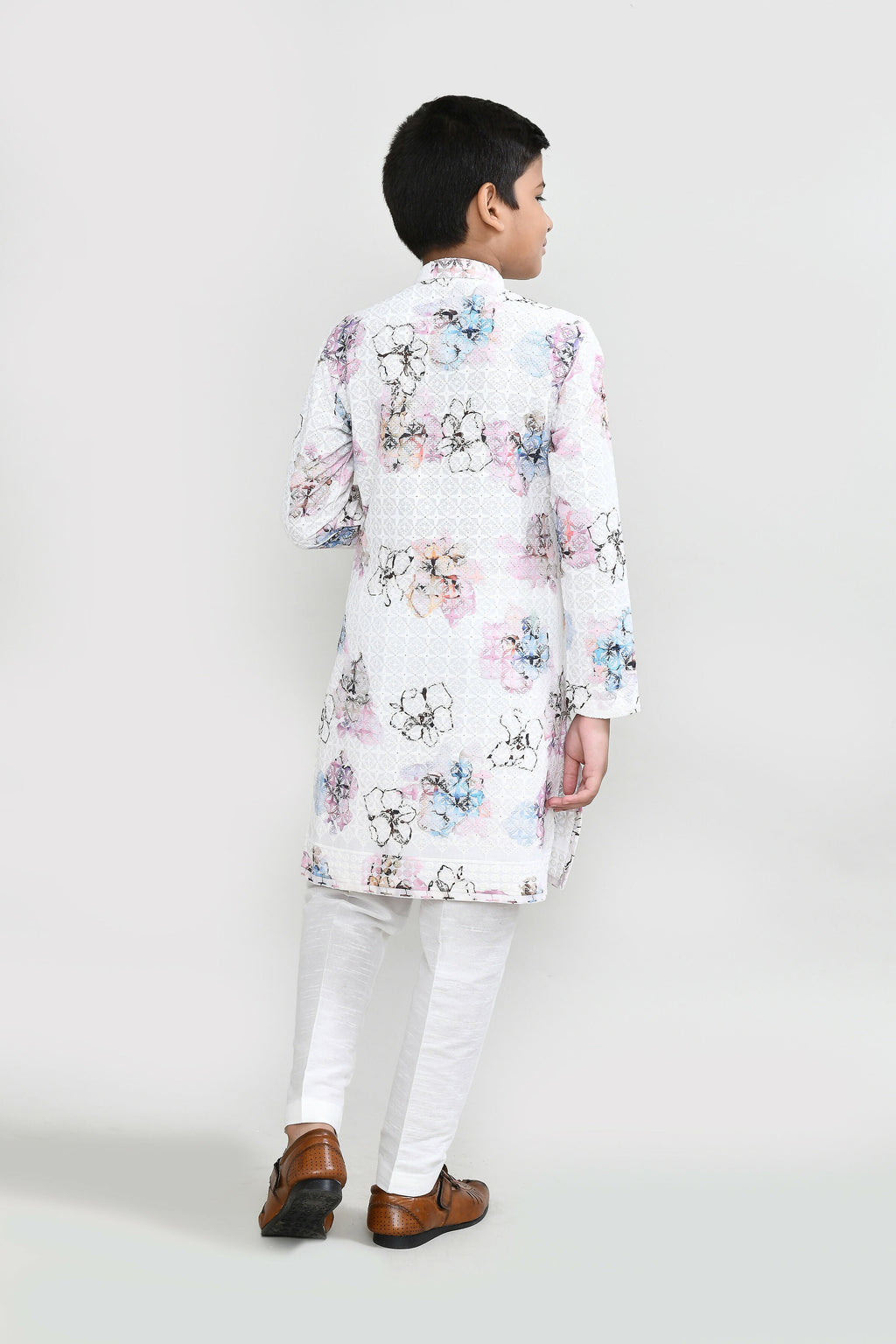 Joban Fashion Cotton White Kurta With Straight Fit Pant | Grocsy