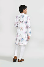 Joban Fashion Cotton White Kurta With Straight Fit Pant | Grocsy