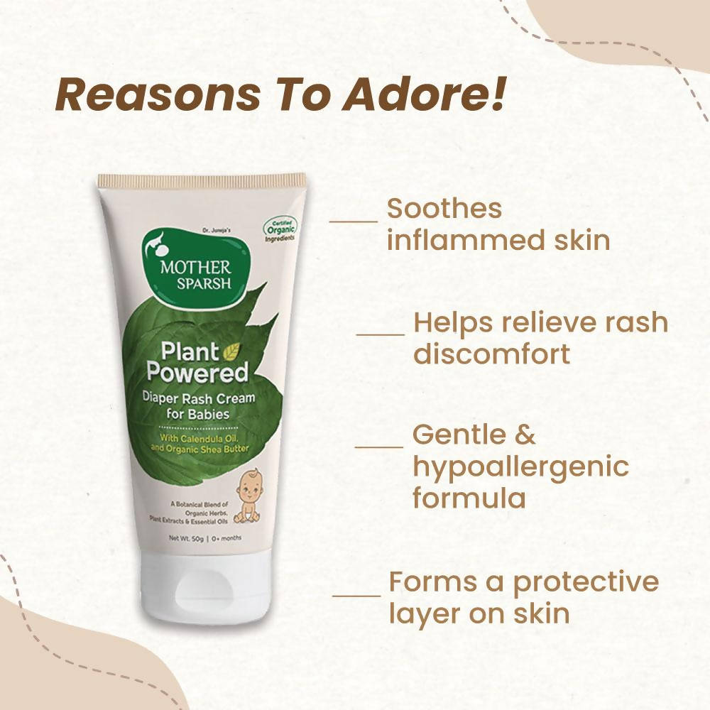 Mother Sparsh Plant Powered Diaper Rash Cream For Babies | Grocsy