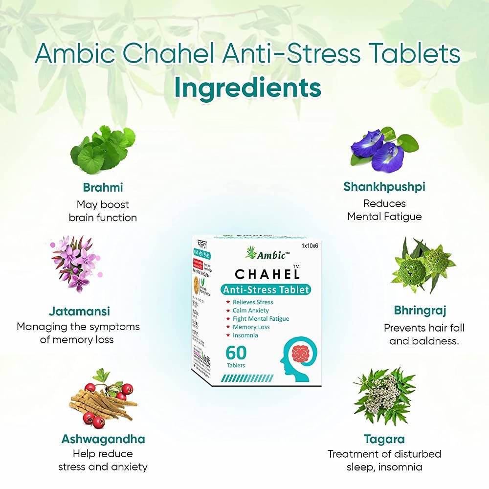 Ambic Chahel Anti-Stress Tablets | Grocsy