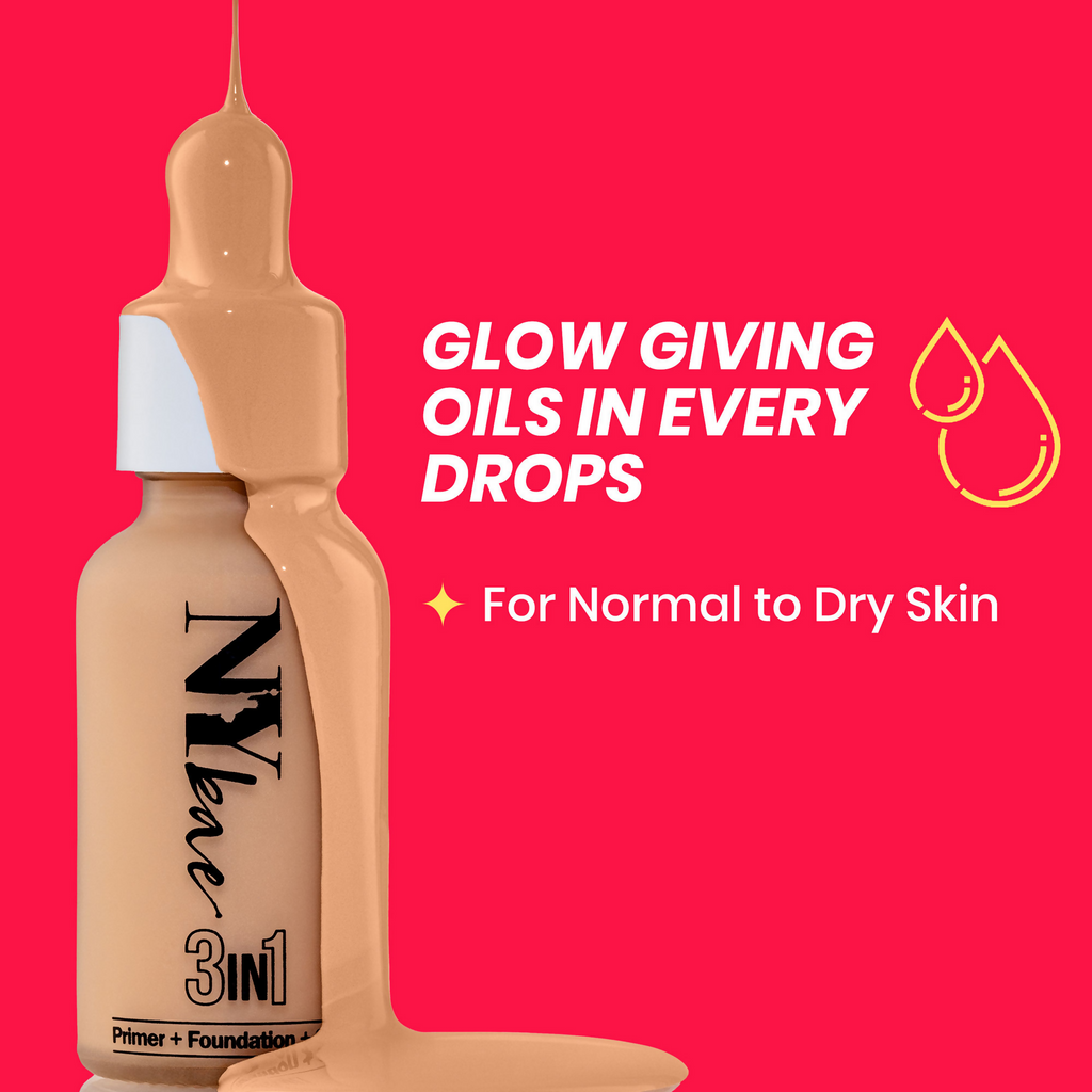 NY Bae 3 in 1 Serum Foundation Infused With Primer - Warm Cashew 03 | Grocsy