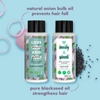 Love Beauty And Planet Onion Blackseed & Patchouli Hair Fall Control Sulfate Free Shampoo & Conditioner | Grocsy