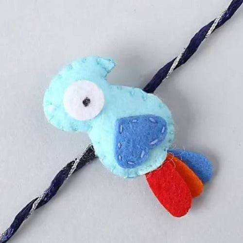 Kids Bird Rakhi With Rasgulla & Gulab Jamun Tin | Grocsy
