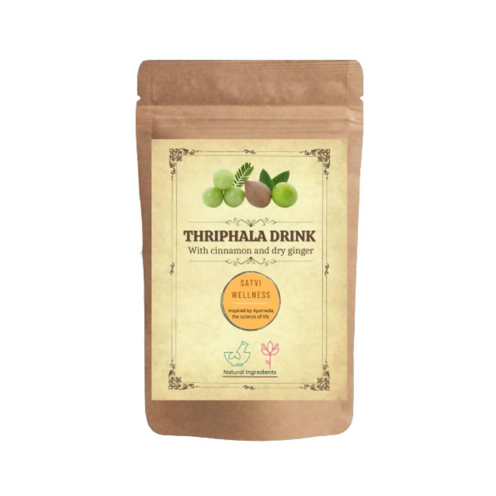 Satvi Wellness Thriphala Drink - Triphala with Cinnamon and Dry Ginger | Herbal Tea | Grocsy
