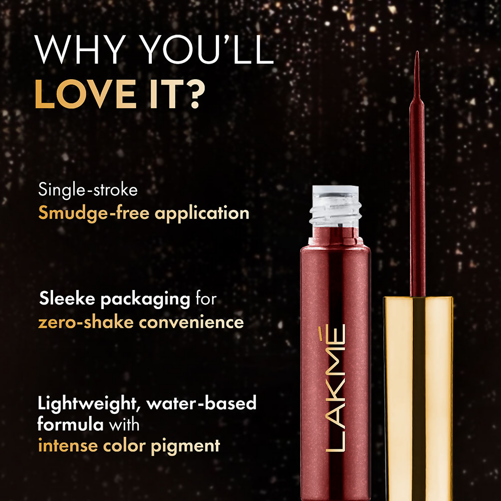 Lakme Glitterati Collection Shine Eyeliner - Fearls Brown | Grocsy