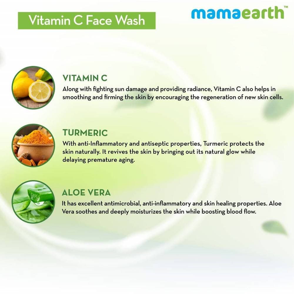 Mamaearth Vitamin C Face Wash For Skin Illumination | Grocsy