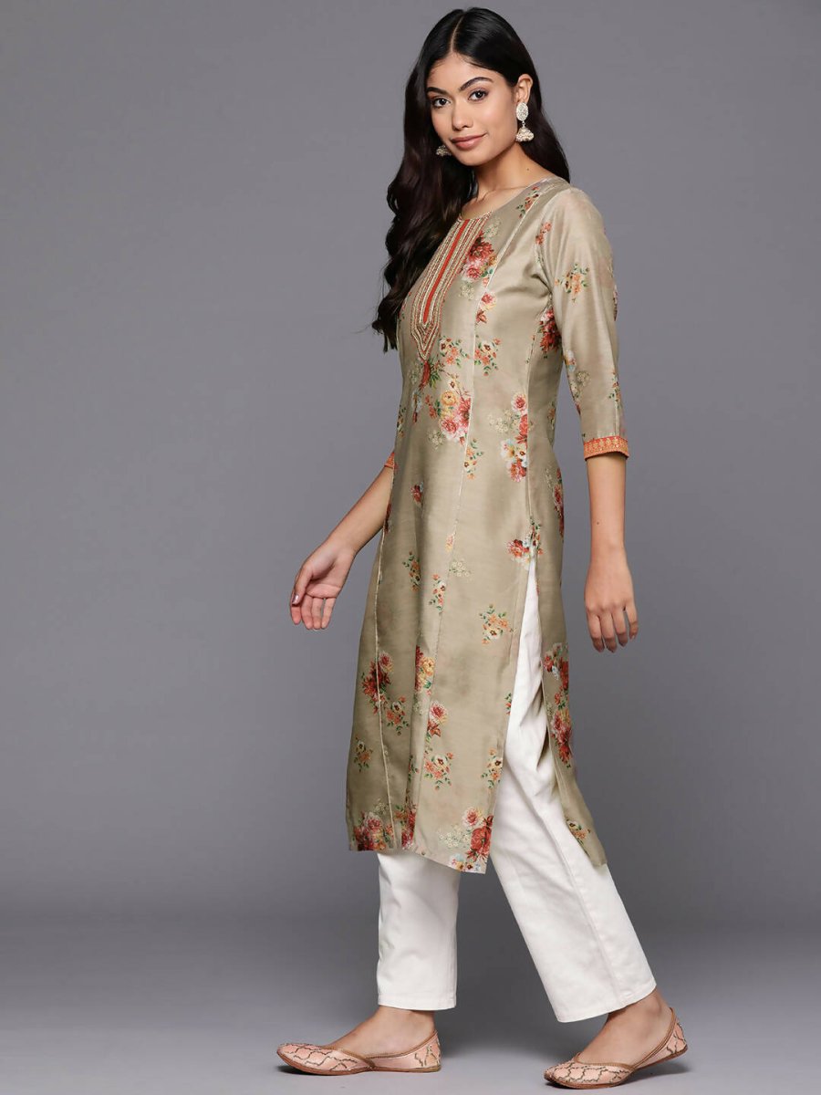 Ahalyaa Women's Traditional wear Kurta - Tan | Grocsy