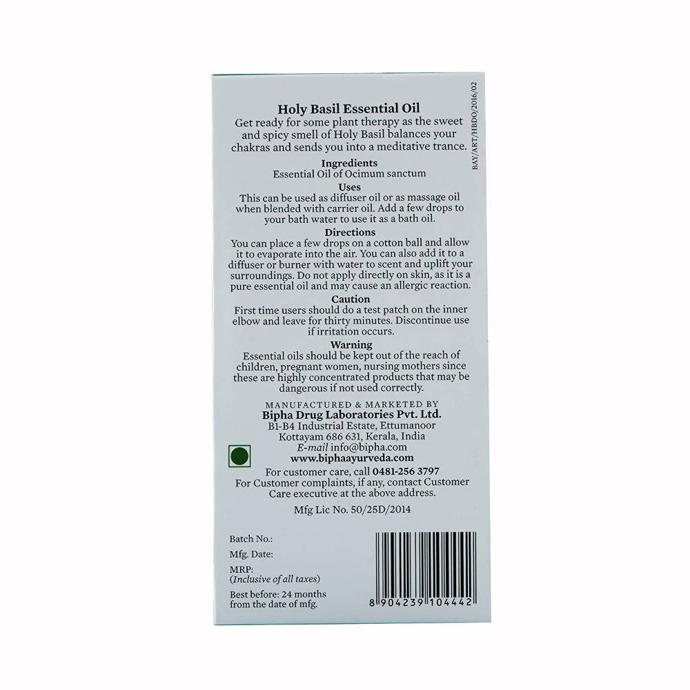 Bipha Ayurveda Holy Basil Essential Oil | Grocsy