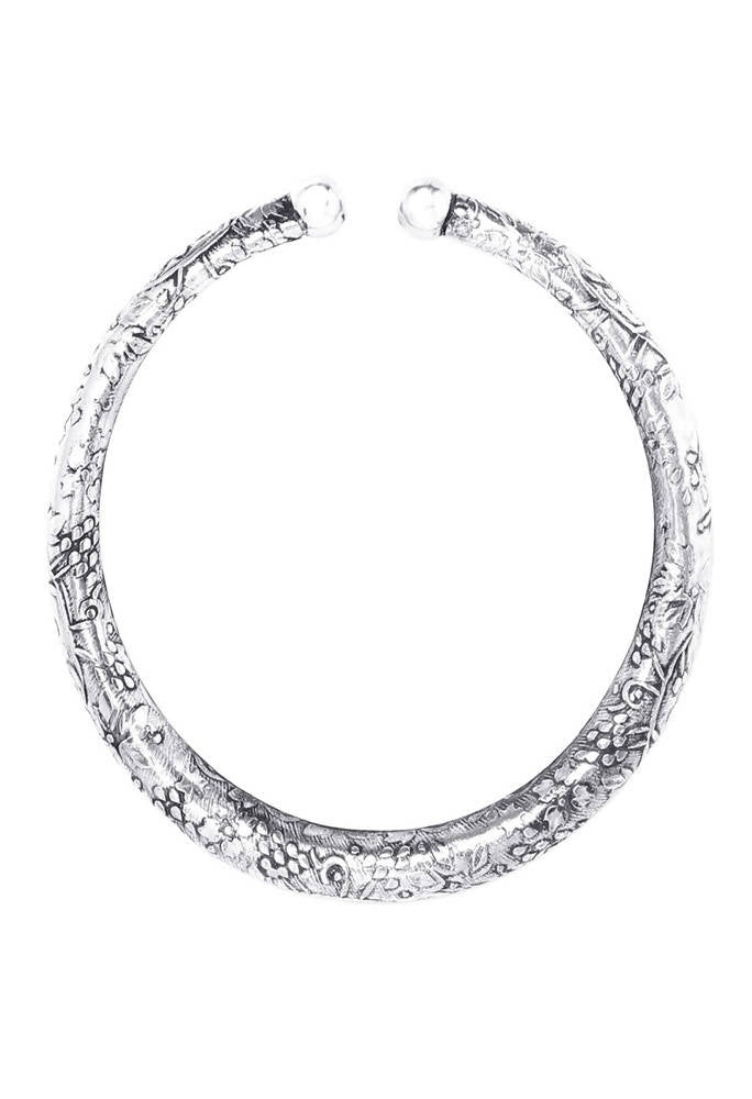 Mominos Fashion Kamal Johar Oxidised Silver Pressing Style Anklets | Grocsy