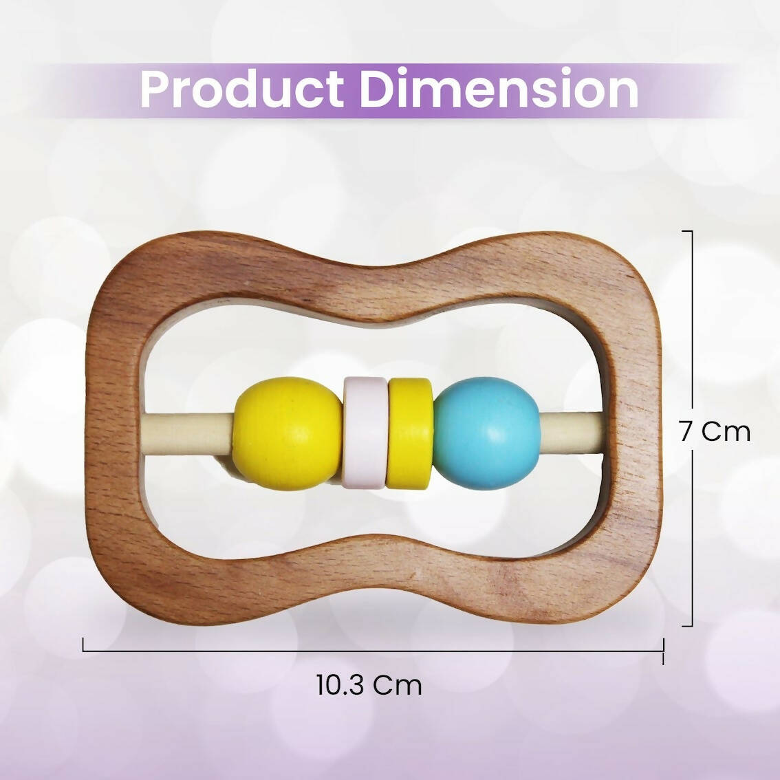 Matoyi Classic Sand Timer Wooden Rattle For Babies | Grocsy