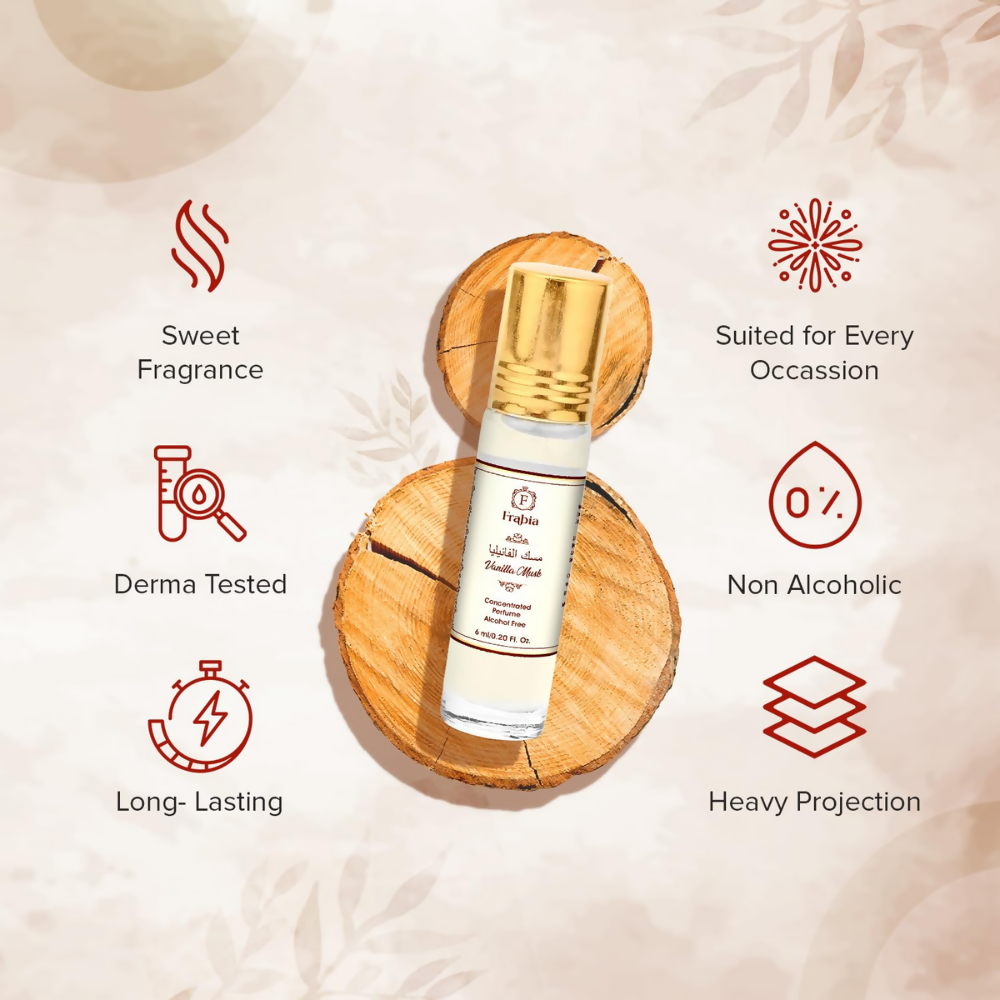 Frabia Vanilla Musk Perfume Oil Roll-On | Grocsy