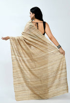 Mominos Fashion Moeza Pure Ghichcha Silk Tussar Golden Color Saree | Grocsy