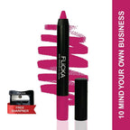 FLiCKA Lasting Lipsence Crayon Lipstick 10 Mind Your Own Business - Dark Red | Grocsy