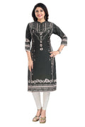 Snehal Creations Opulent Olive Digital Print Masleen Long Kurti Tunic | Grocsy