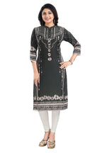 Snehal Creations Opulent Olive Digital Print Masleen Long Kurti Tunic | Grocsy