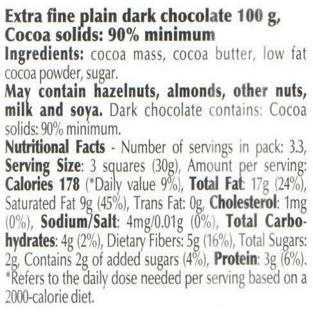 Lindt Excellence 90% Cocoa Dark Supreme Chocolate | Grocsy