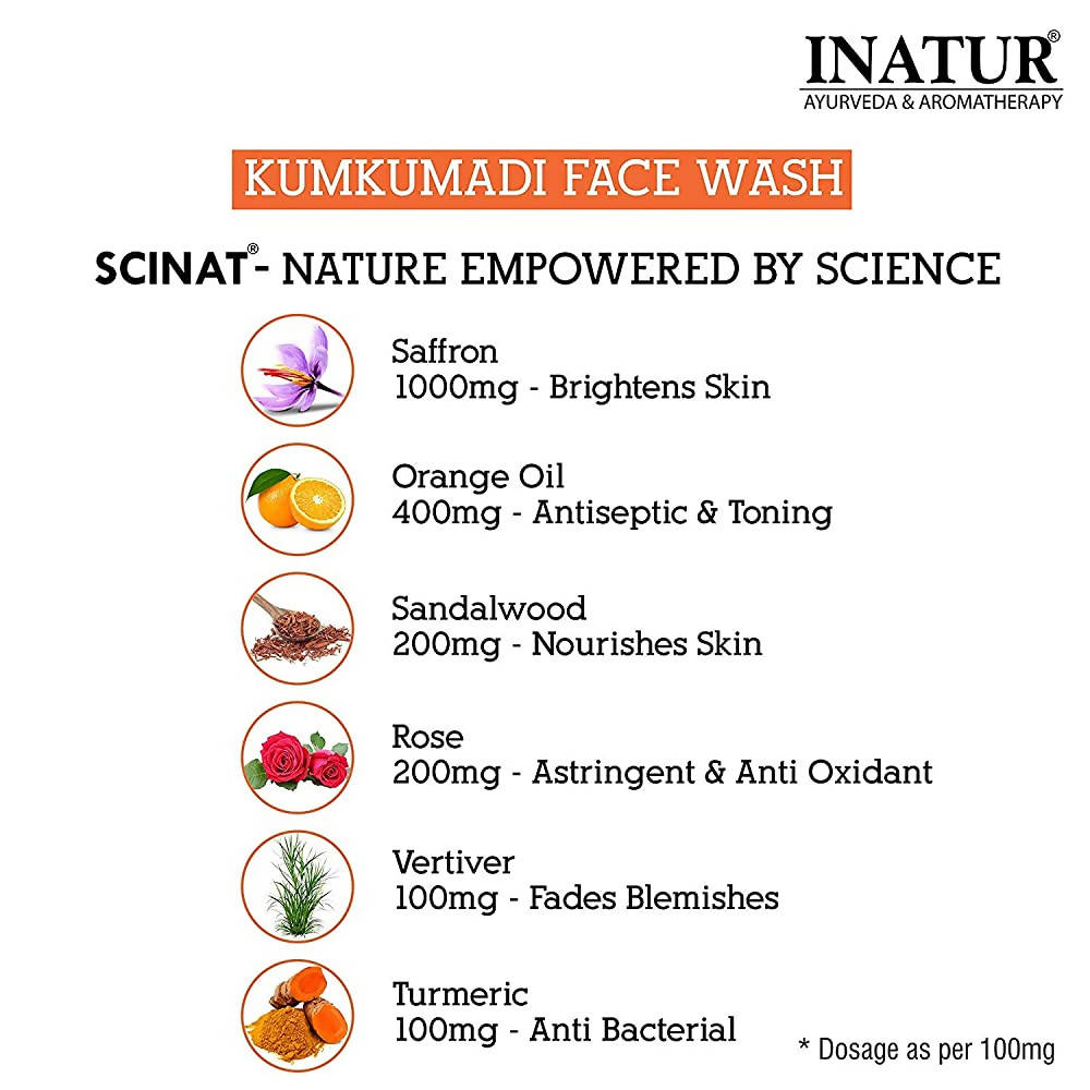 Inatur Kumkumadi Face Cleanser | Grocsy