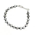 Mominos Fashion Kamal Johar Oxidised Silver Black Beads Anklets | Grocsy