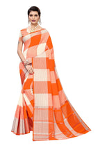 Vamika Orange Cotton Silk Weaving Saree | Grocsy