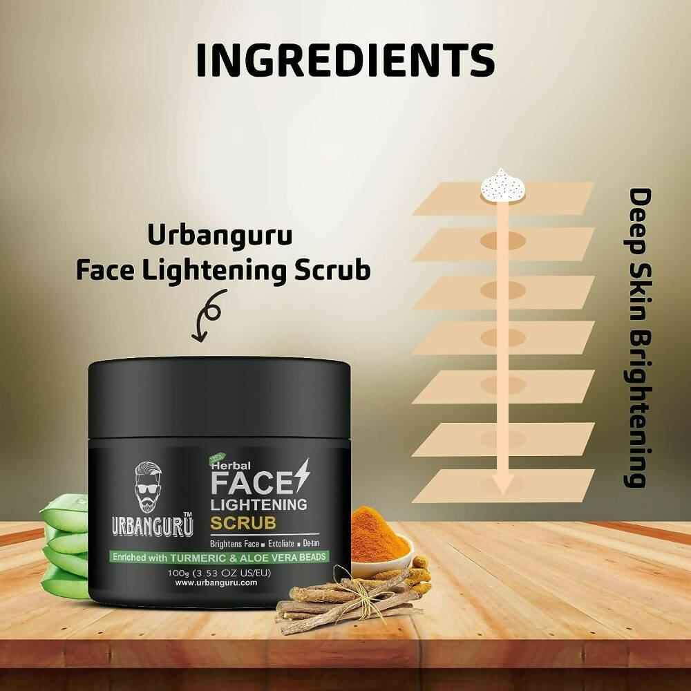 Urbanguru Herbal Face Lightening Scrub | Grocsy