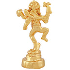 Estele Gold-Polished God of beginnings Lord Ganesha Idol with stand on one leg for Home/Office Decors