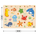 Webby Wooden Educational Puzzle for Preschool Kids- Set of 6 | Grocsy