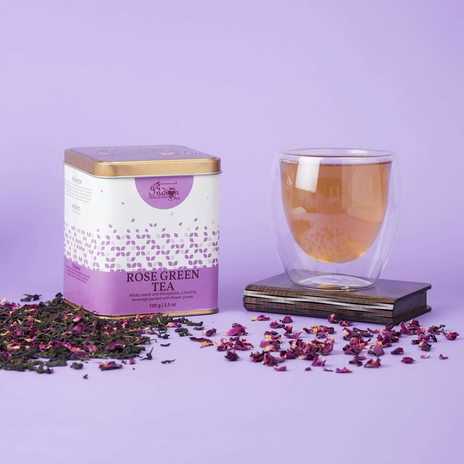The Indian Chai - Rose Green Tea | Grocsy