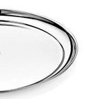 Vinod Stainless Steel Rajbhog Plate, Lunch & Dinner Plate - 28.5 cm | Grocsy