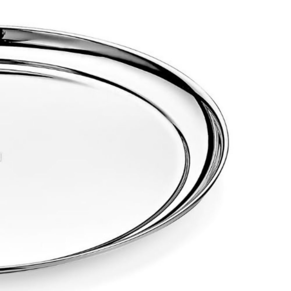 Vinod Stainless Steel Rajbhog Plate, Lunch & Dinner Plate - 28.5 cm | Grocsy