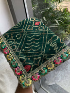 Teeya Creation Womens Trendy Simply Bandhej Georgette Saree-Green | Grocsy