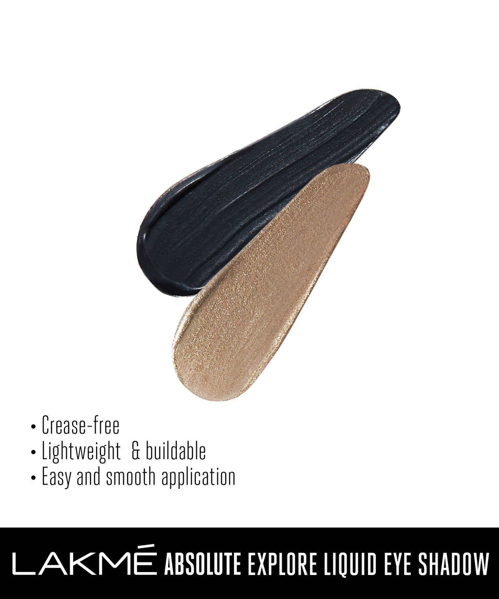Lakme Absolute Explore Liquid Eye Shadow - Cashmere Love & Diamond Black | Grocsy