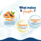 Aqualogica Glow+ Hydra Gel Moisturizer with Vitamin C & Papaya, Non Sticky & Quick Absorbing for Glowing Skin | Grocsy