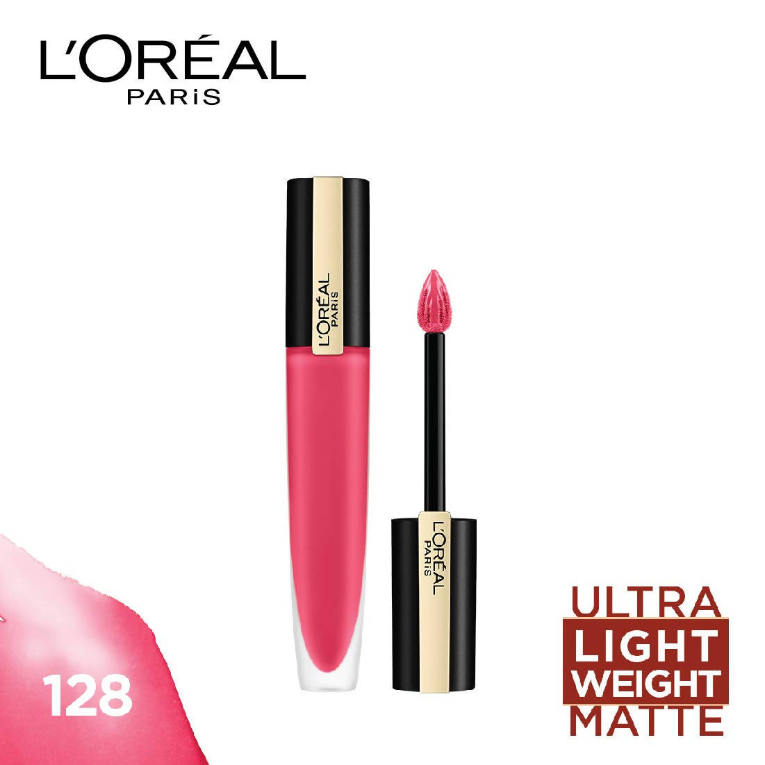 L'Oreal Paris Rouge Signature Matte Liquid Lipstick - 128 I Decide | Grocsy