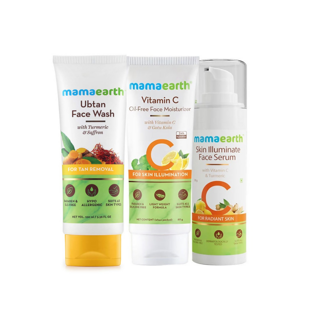 Mamaearth CSM (Cleanser, Serum, Moisturizer) Combo | Grocsy