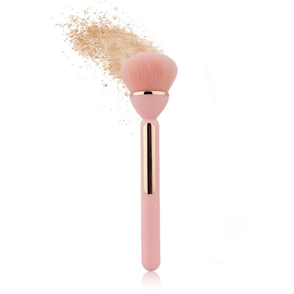 Gleva Multipurpose Professional Powder & Blush Cheek Brush - Pink | Grocsy