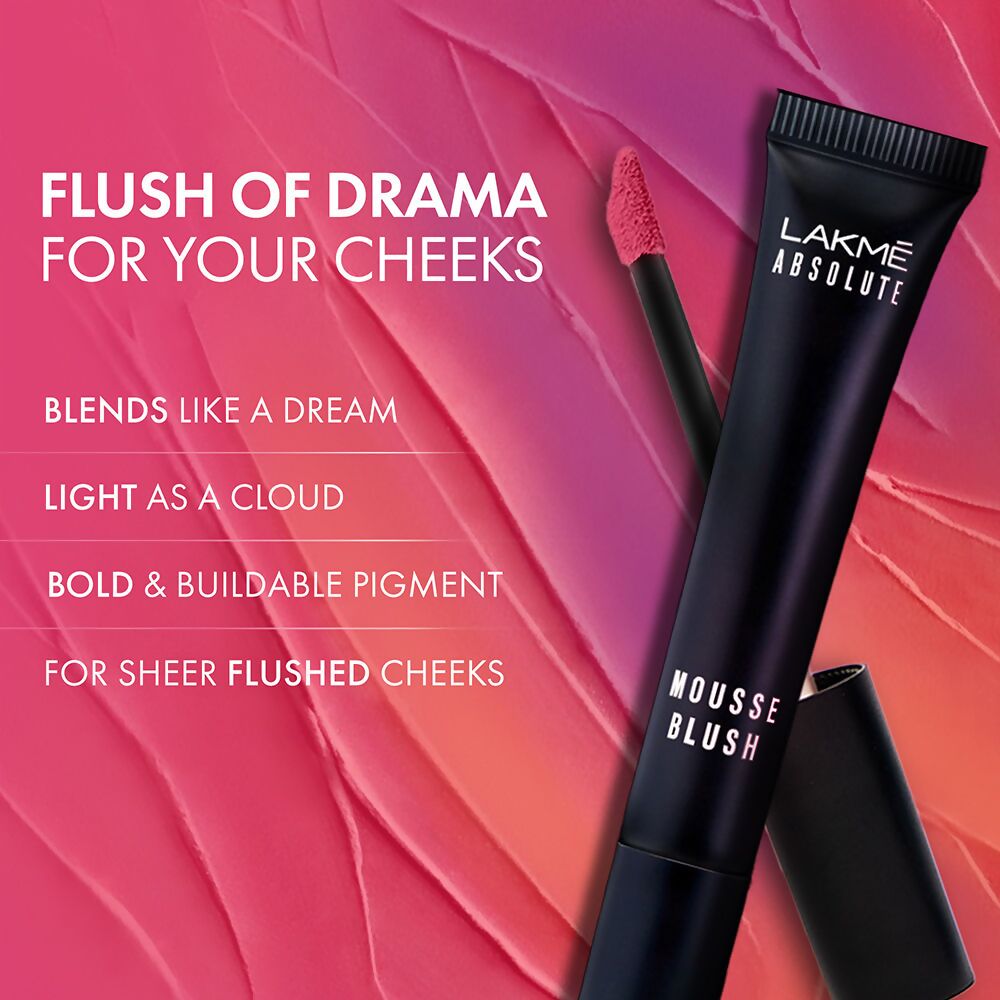 Lakme Absolute Mousse Blush - Pink Rose | Grocsy