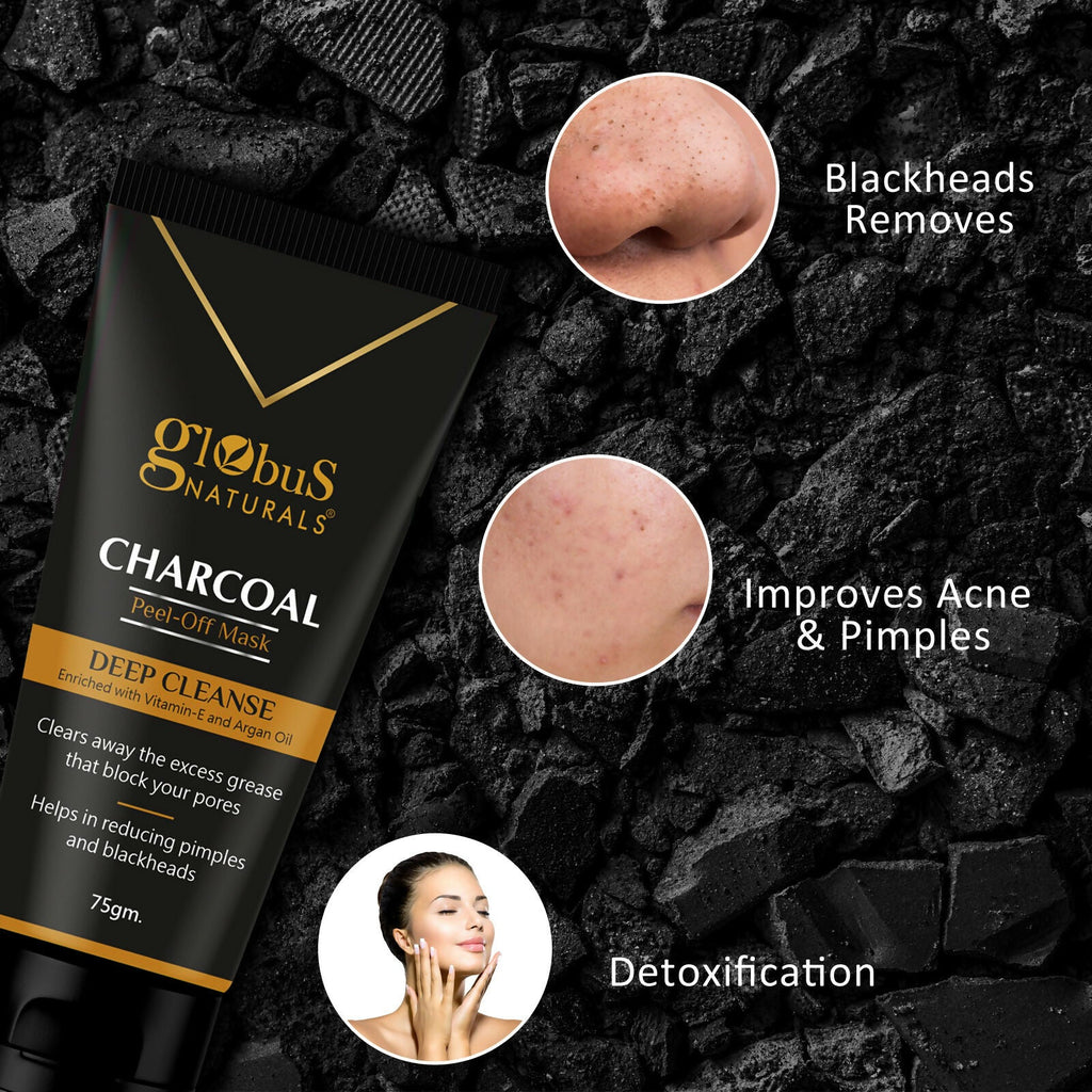Globus Naturals Charcoal Peel Off Mask | Grocsy