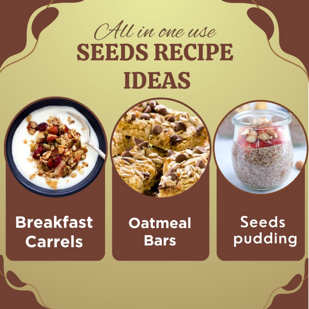 Nature Yard Organic & Healthy Jumbo Pumpkin/Jumbo Sunflower/Flax Seeds | Grocsy