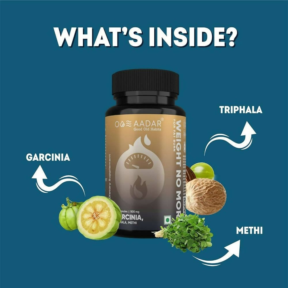 Aadar Weight No More Garcinia, Triphala, Methi Capsules | Grocsy