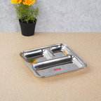 Sumeet Stainless Steel 3 in 1 Idli Wada Compartment plate - Small | Grocsy